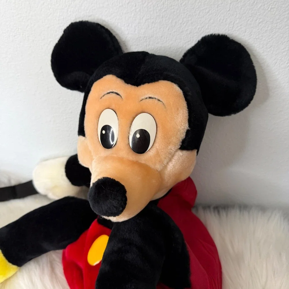 Vintage Disney Mickey Mouse Plush Backpack Disneyworld Disneyland